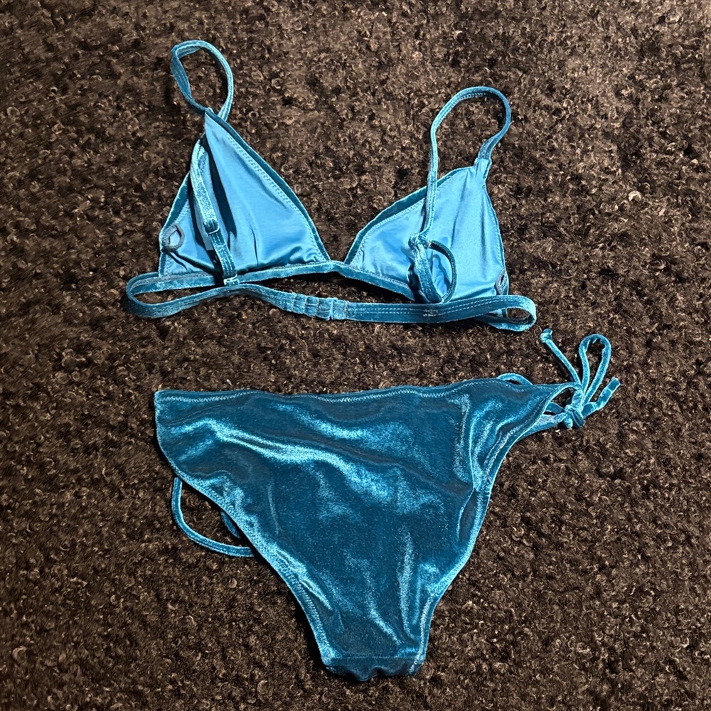 Velvet Blue Bikini Set - Picture 3 of 3